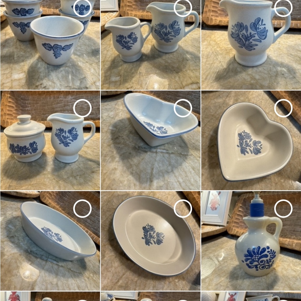 Pfaltzgraff White and Blue Floral Serveware Collection - Picture 4 of 11